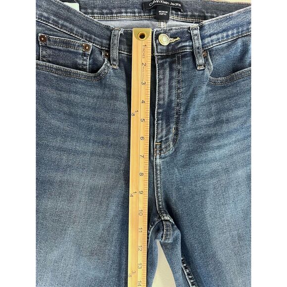 Calvin Klein Jeans Womens Size 8 High Rise Skinny Repreve Dark Wash Blue Preppy - Picture 10 of 11